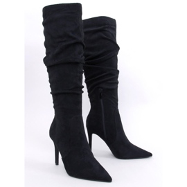 Stivali classici con tacco alto di Danielle Black nero 1
