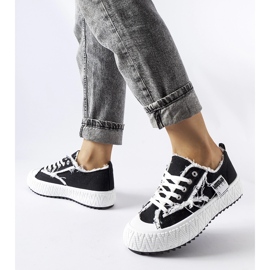 Scarpe da ginnastica nere con plateau Coolidge nero 1