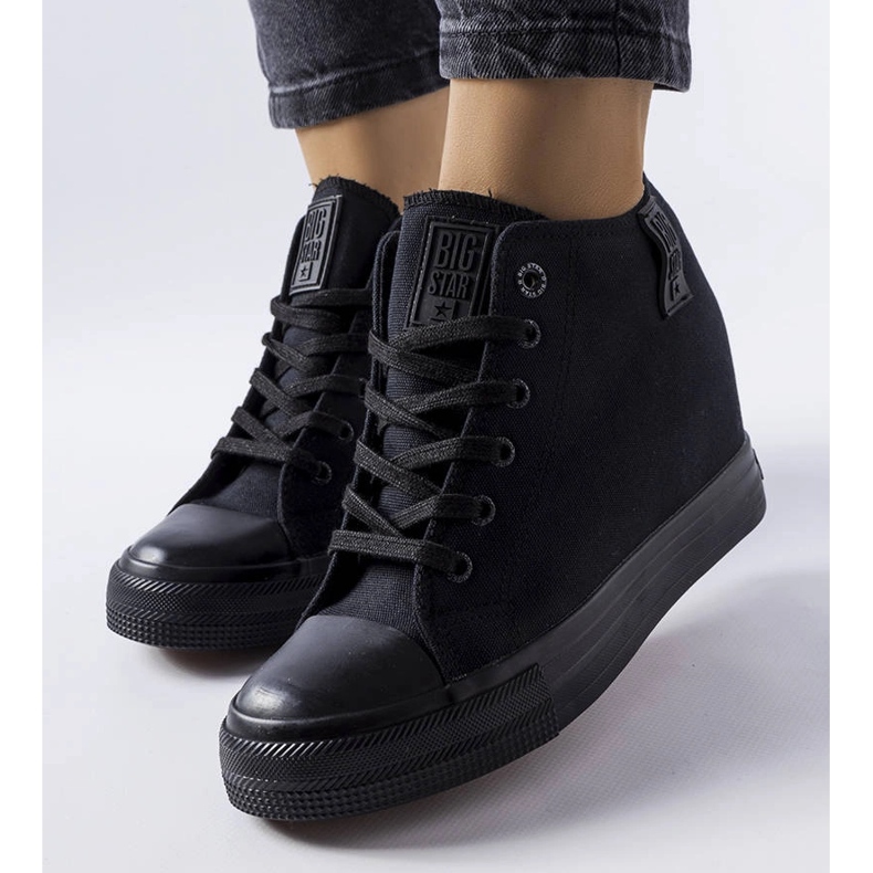 Sneakers con zeppa Big Star LL274034 nere nero 1