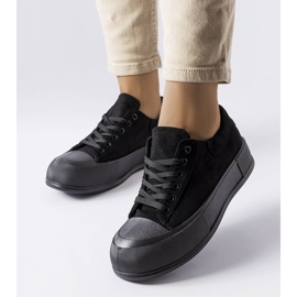 BM Sneakers nere con plateau di Agathe nero 1