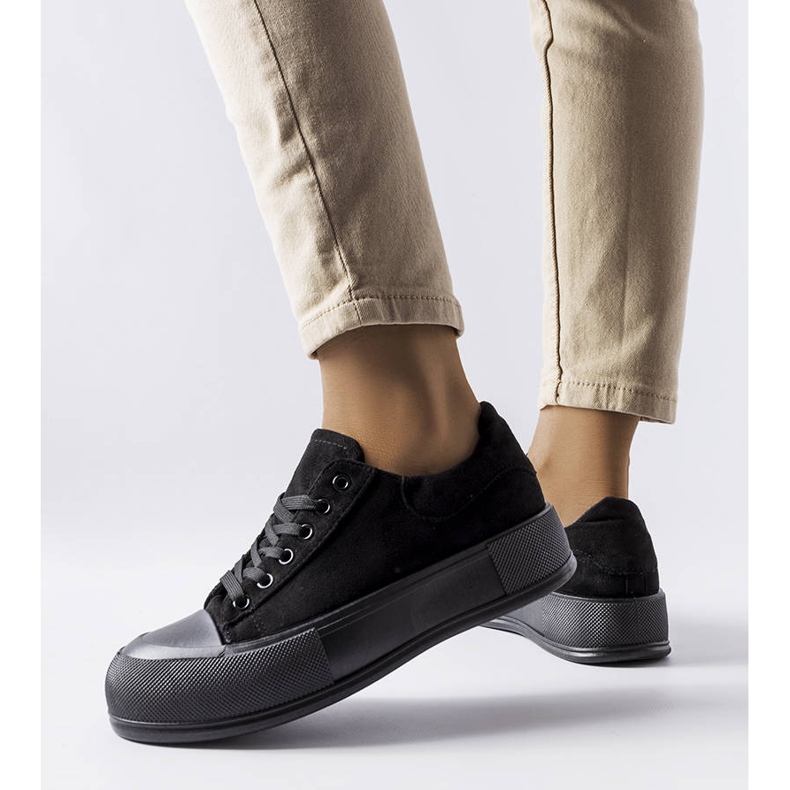 BM Sneakers nere con plateau di Agathe nero 2