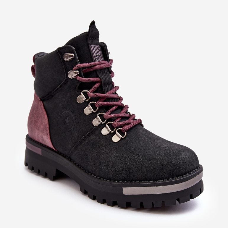 Stivaletto stringato Nero Big Star MM274318 2