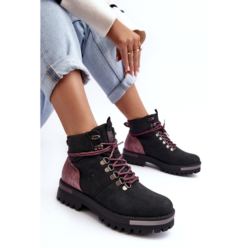 Stivaletto stringato Nero Big Star MM274318 1