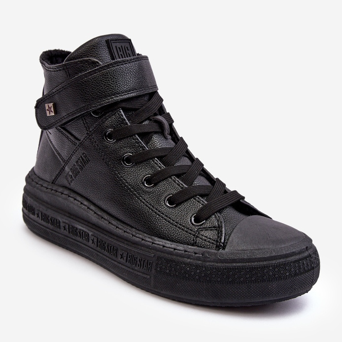 Sneakers isolate da donna sulla piattaforma Big Star nere MM274008 nero 1