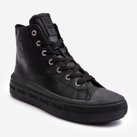 Scarpe da ginnastica isolate con cerniera da donna nere Big Star MM274023 nero 1