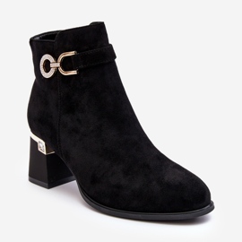 Stivali scamosciati da donna alla moda neri Nola nero 1
