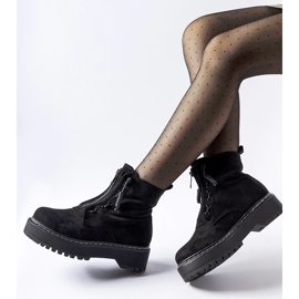 Stivaletti Doganella neri con cerniera nero 1