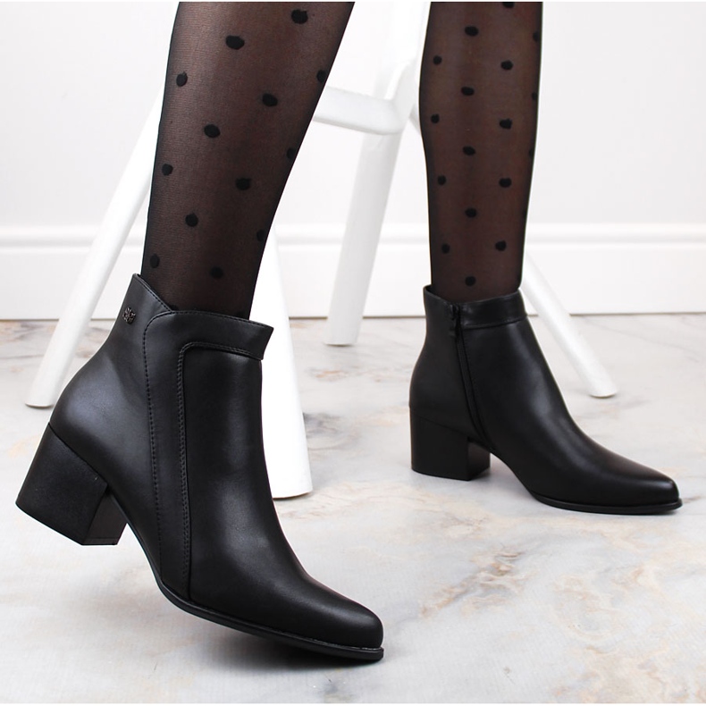 Stivaletti neri isolanti da donna con tacco alto di Sergio Leone BT633 nero 2