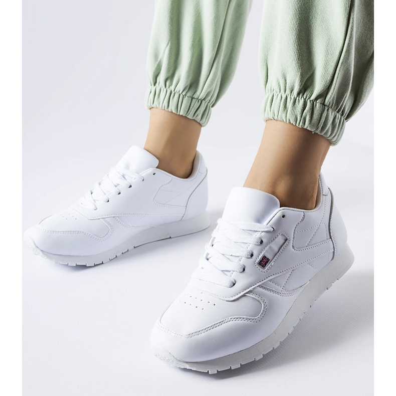 Scarpe da ginnastica classiche Poulsen bianche bianca 1