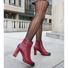 Stivaletti rossi con cinturino decorativo Creil rosso 1