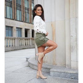 Stivaletti beige con strass Barreto 1