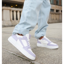 Inna Classiche sneakers Linneo bianche e viola bianca 2