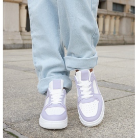 Inna Classiche sneakers Linneo bianche e viola bianco 1