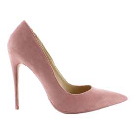 Classico tacco 5005 in camoscio rosa 2