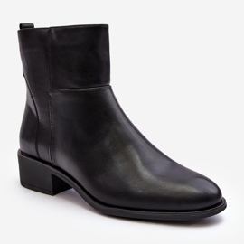 Sergio Leone Stivali con cerniera in pelle da donna neri Semotti nero 2