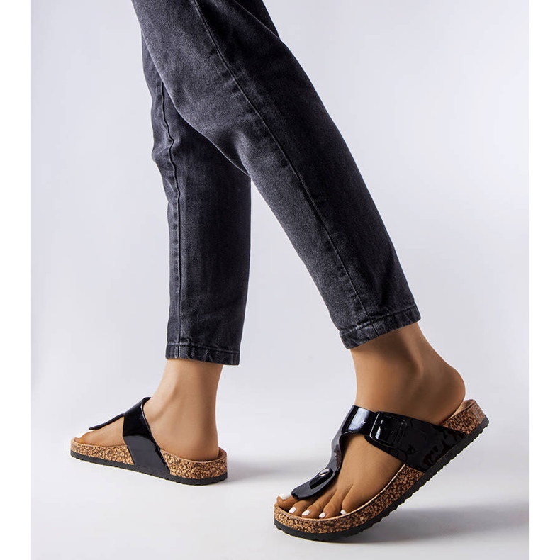 Infradito nere con fibbie di Lee Cooper LCW-22-35-1170L nero 1