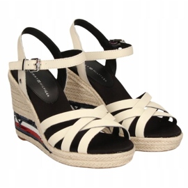 Sandali Tommy Hilfiger con zeppa alta FW0FW04843 beige 1