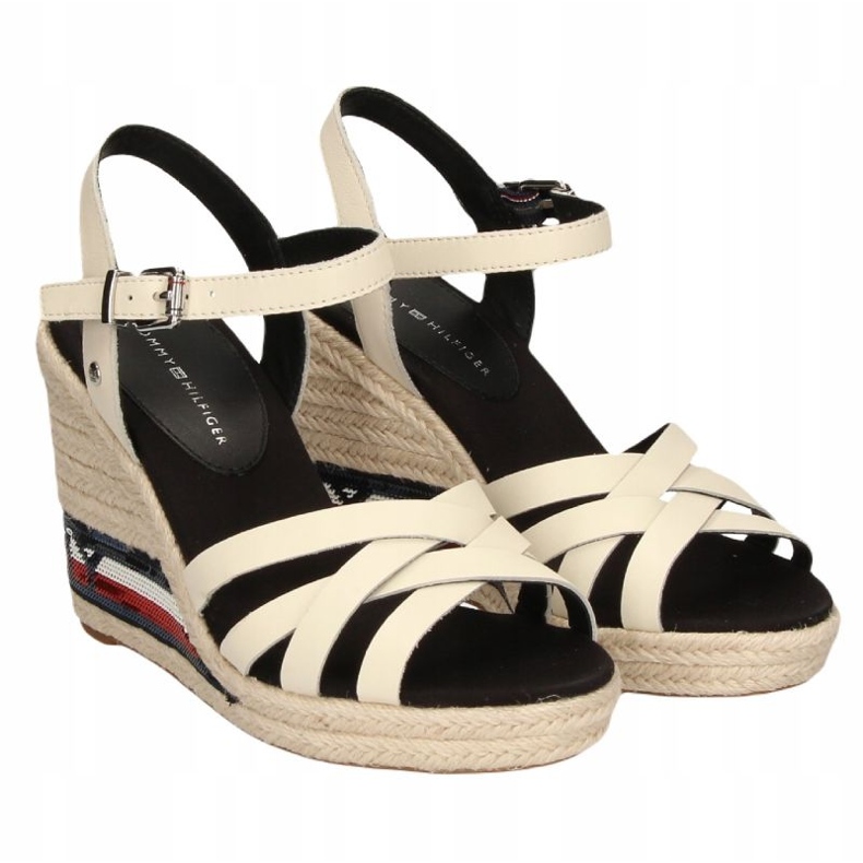 Sandali Tommy Hilfiger con zeppa alta FW0FW04843 beige 1