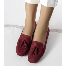 PA1 Ballerine bordeaux in ecopelle scamosciata di Cillian rosso 1