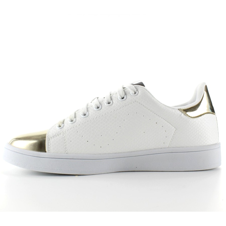 Sneakers con punte metalliche YP-01 Gold bianca giallo 1