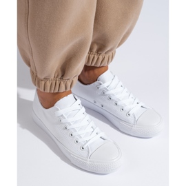 SHELOVET Sneakers da donna classiche bianca 3