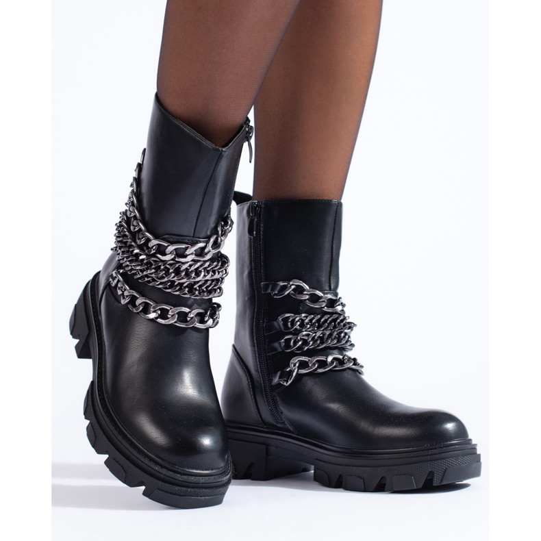 Borse da donna con catene nero 1