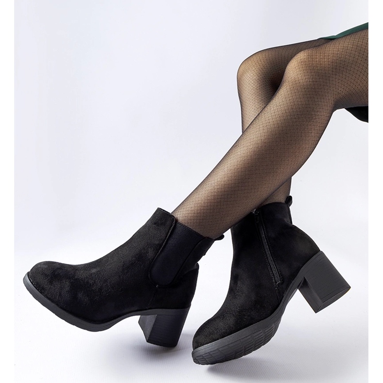 Stivaletti neri in eco-camoscio Pacific nero 1