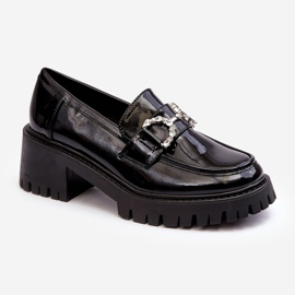 Scarpe da donna in vernice con tacchi alti enormi, Lemmitty nere nero 1