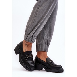 WS1 Scarpe Tacco Basso Da Donna In Pelle Nere Blimma nero 2