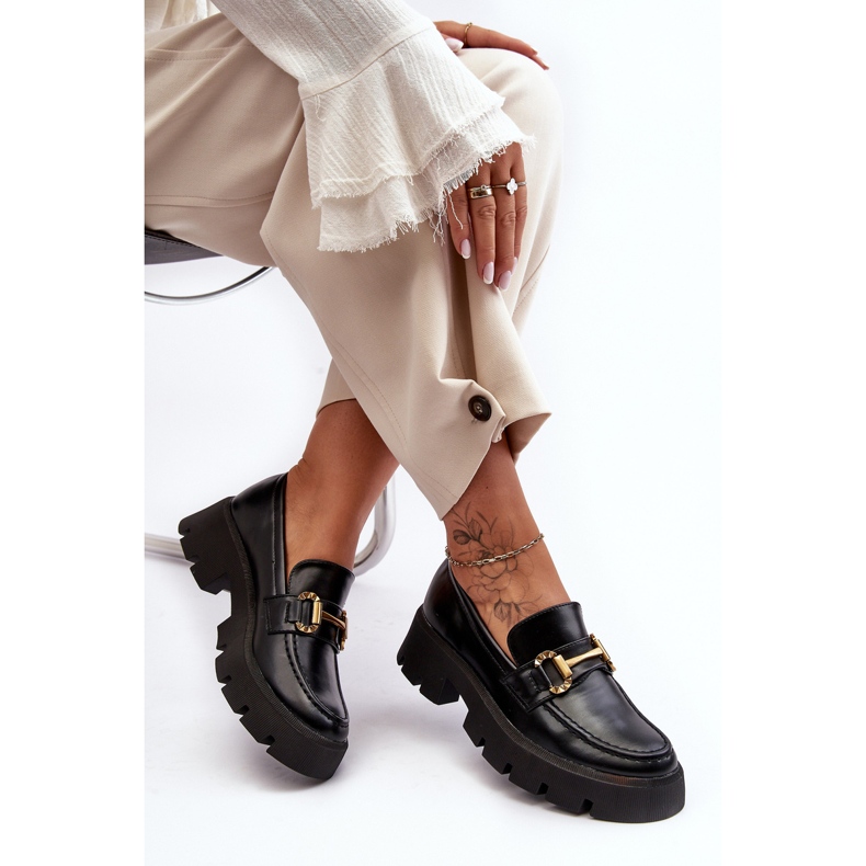 Mocassini Da Donna Con Decoro Nero Peuria 2