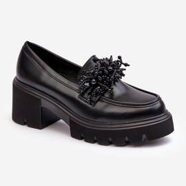 WS1 Scarpe Da Donna In Pelle Con Decorazione Renesma Nera nero 1