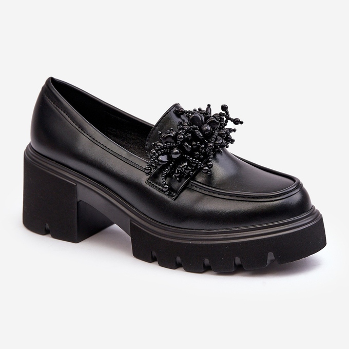 WS1 Scarpe Da Donna In Pelle Con Decorazione Renesma Nera nero 1