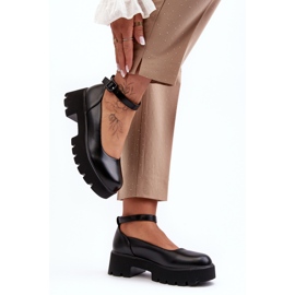 WS1 Scarpe con tacco basso da donna con fibbia, nere di Owena nero 2