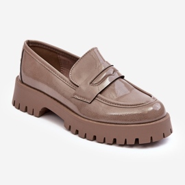 Mocassini in vernice Scarpe basse Beige Jannah 1