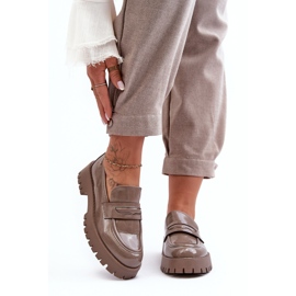 Mocassini in vernice Scarpe basse Beige Jannah 2