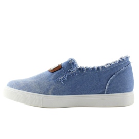 Slip-on in denim con stemma NB22 L. Blu 2