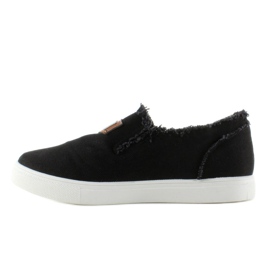 Slip-on in denim con patch NB22 Black nero 2