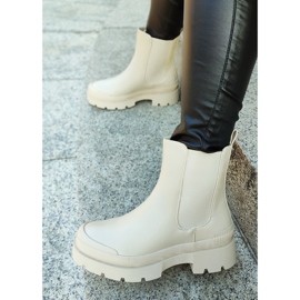 Stivali beige da donna con suola beige 1