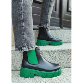Stivali da lavoro da donna con suola verde nero 2
