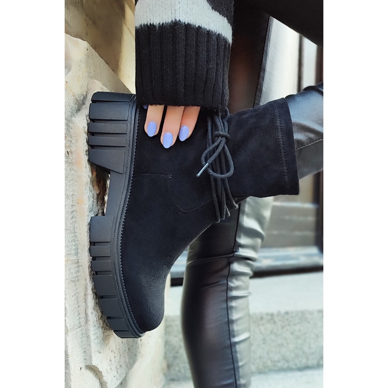 Stivali neri da donna con tomaia elastica nero 1