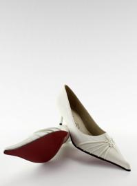 Décolleté a punta con arricciature 39920-21 Blanc bianco 1