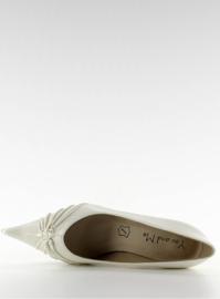 Décolleté a punta con arricciature 39920-21 Blanc bianca 2