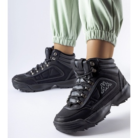 Scarpe Kappa 242968 Shivoo nere alte calde nero 1