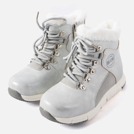 Scarpe da bambino calde grigie Big Star KK374178 d'argento 1