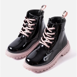 Stivali da bambino Paluello neri e rosa nero 1