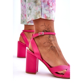 Seastar Classici sandali Zipola fucsia su un tacco rosa 3