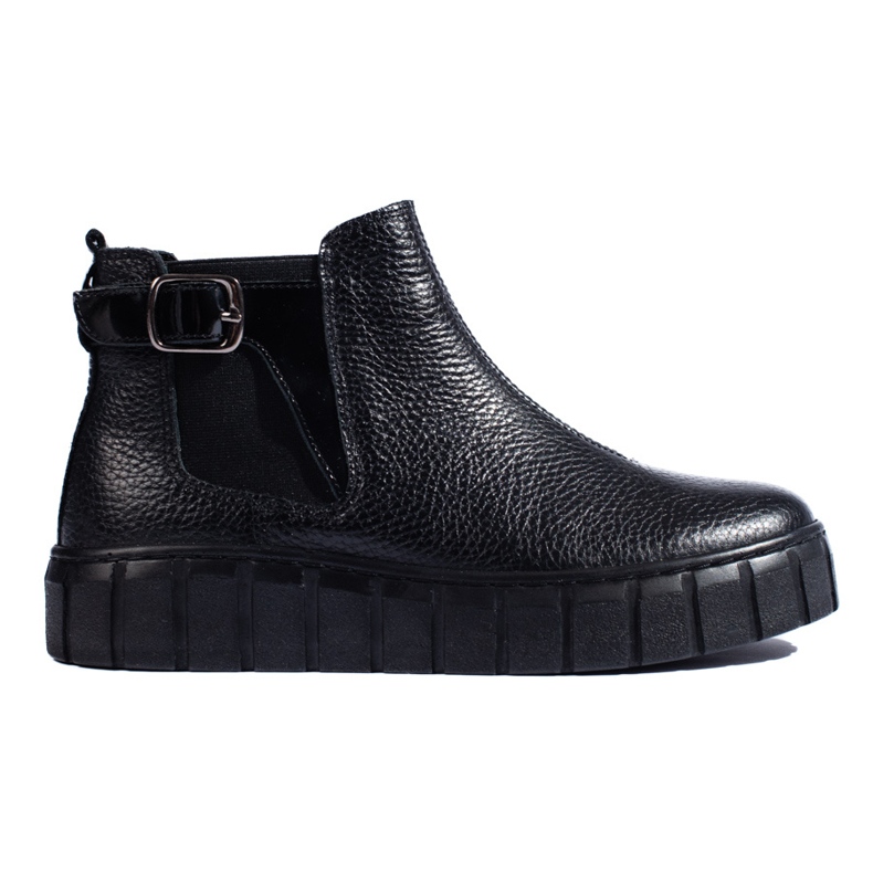 T.Sokolski Stivaletti Chelsea neri da donna sulla piattaforma Sokolski, realizzati in pelle naturale nero 1