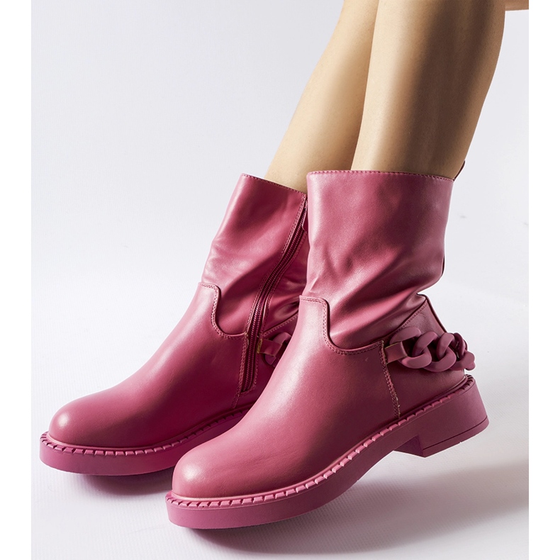 Inna Stivaletti isolanti rosa con catena Linera 1