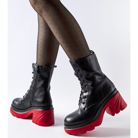 Scarpe isolanti nere con tacco rosso Costo nero 1