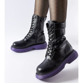 Scarpe isolanti nere con suola viola Beata nero 2